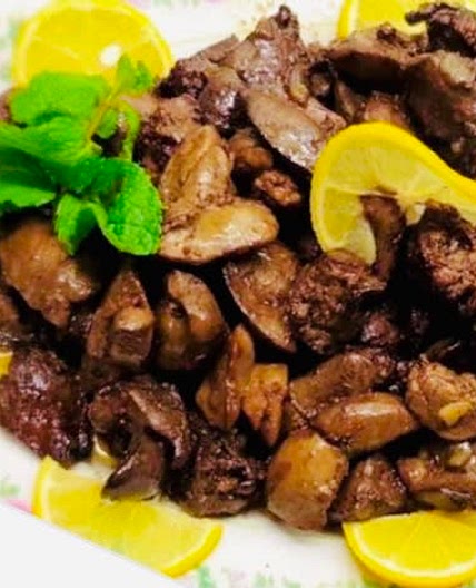 Chicken liver with Pomegranate Molasses / Sawda Djej