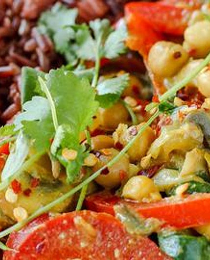Mushroom & Chickpea Coconut Curry