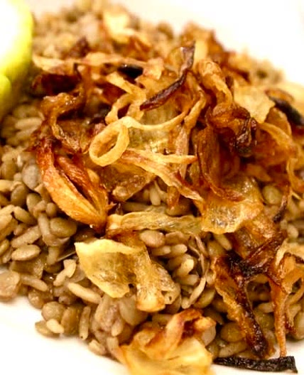 Mdardara / مدردرة Lentils & Rice with Caramelized Onion