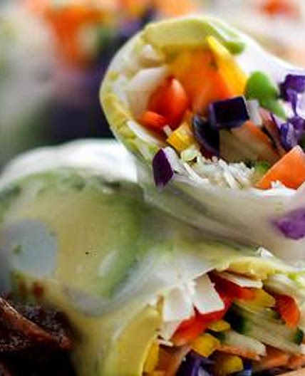 Fresh Salad Rolls with a Creamy Peanut Hoisin Sauce