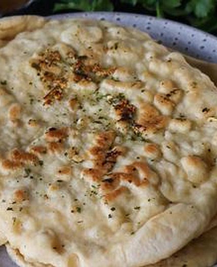 Herb & Garlic Homemade Vegan Naan