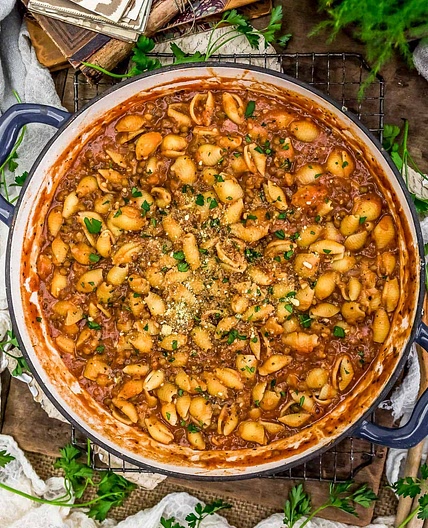Creamy Lentils and Shells - Monkey and Me Kitchen Adventures