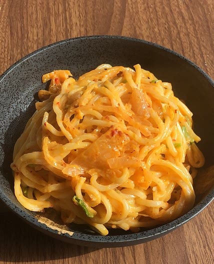Creamy Kimchi Udon