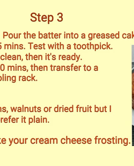 Very Easy Carrot Cake recipe (with no frosting)