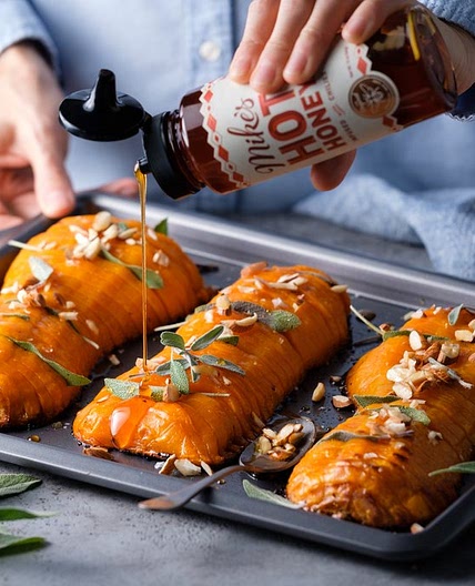 Hot Honey Hasselback Squash