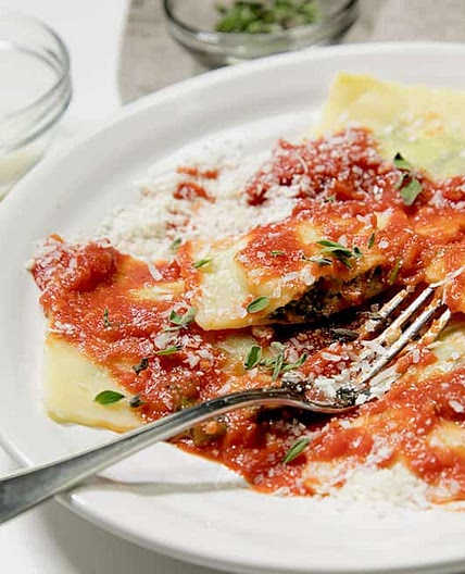 Gluten Free Ravioli with Spinach and Cheese