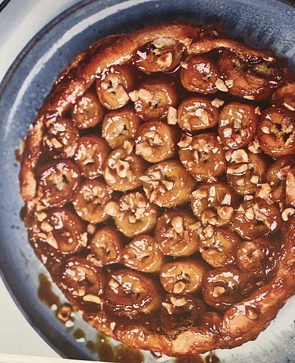 Banana Tarte Tatin with Malai Ice Cream