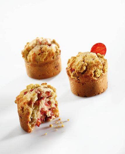 STRAWBERRY PISTACHIO MUFFINS