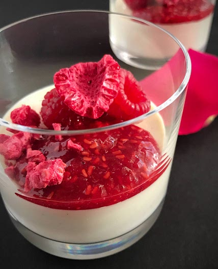 RASPBERRY ROSE PANNA COTTA