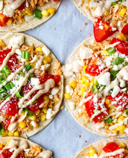 Buffalo Chicken Tostadas