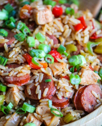 Cajun chicken Sausage Jambalaya