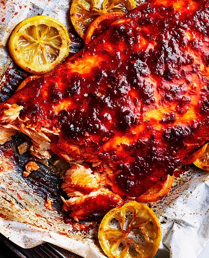 Baked Harissa Salmon