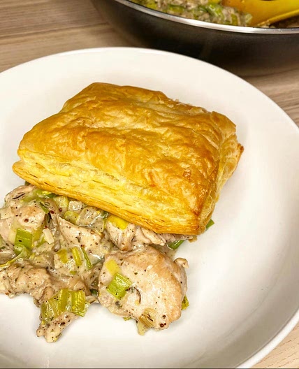 Deconstructed Chicken & Leek Pie