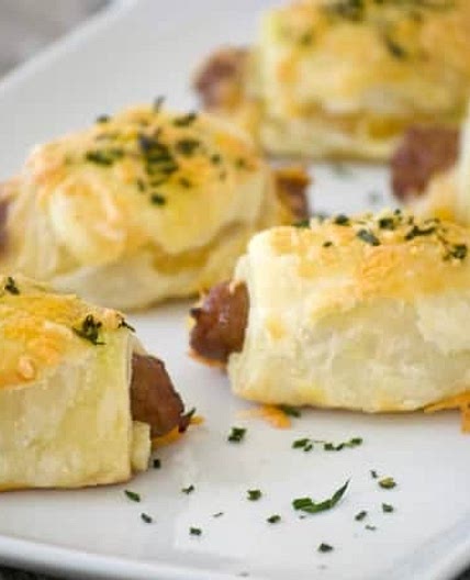 Cheesy Breakfast Sausage Rolls
