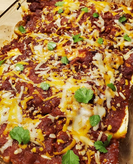 Beef and Bean Enchiladas — Spicin' and Dicin'