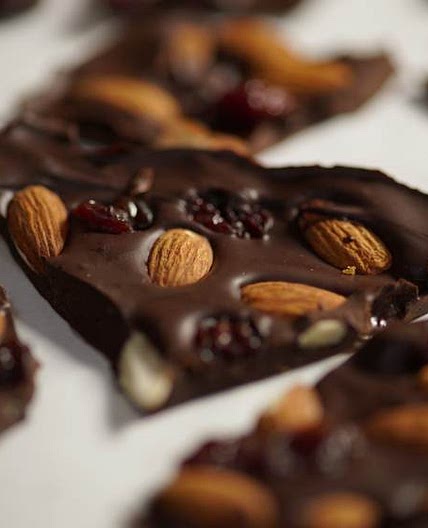 3-Ingredient Chocolate Almond Bark with Cherries - Ellie Krieger