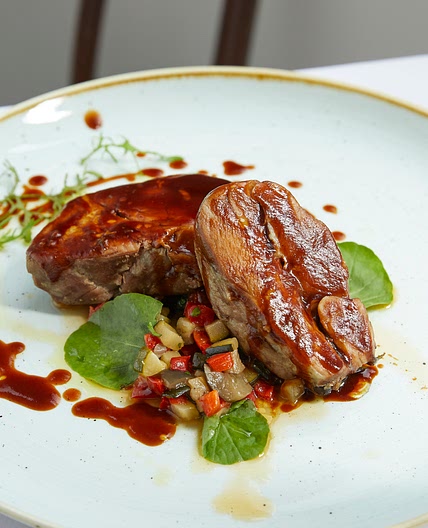 Pork Neck and Ratatouille by I Maccheroni
