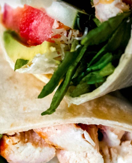 Sweet Mustard Chicken Wraps