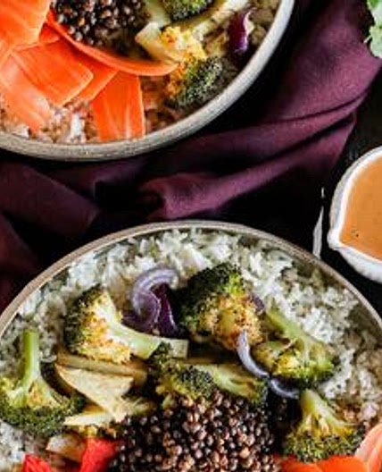 Coconut Roasted Lentil Nourish Bowl