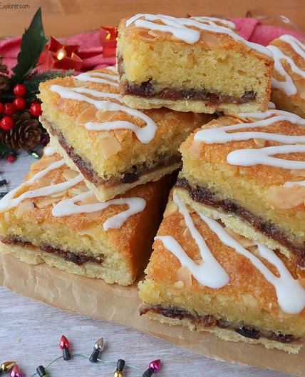 Mince Pie Bakewell Squares