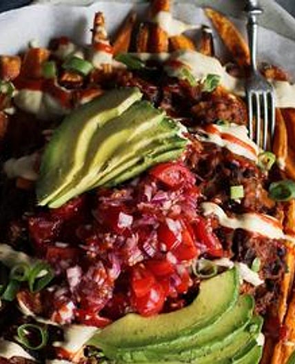 Loaded Chili Sweet Potato Fries