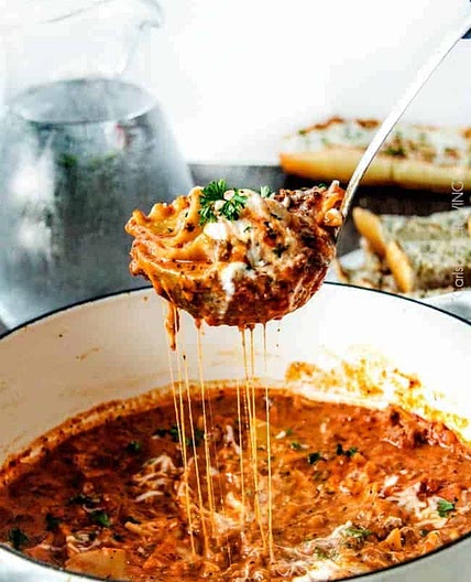 One Pot Lasagna Soup (Video!)
