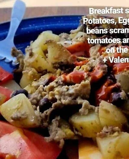 Potatoes, Eggs & Black Bean Breakfast Scramble