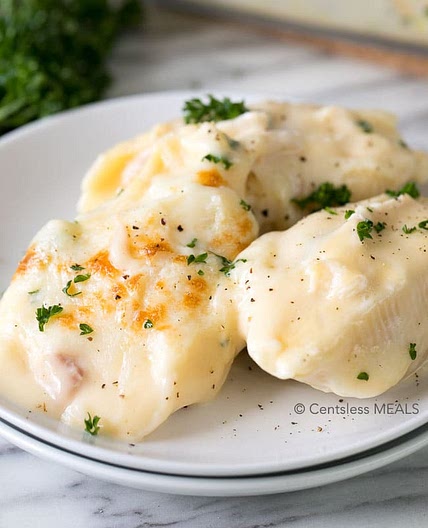 Cheesy Chicken Stuffed Shells recipe