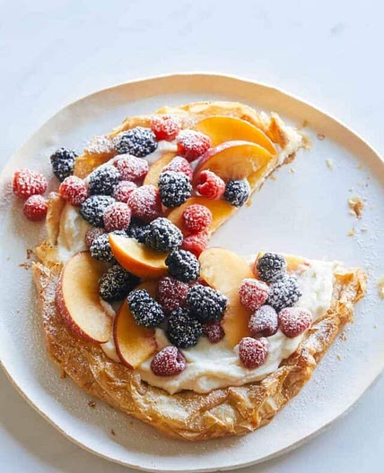 Whipped Ricotta with Summer Berries + Drizzled Honey