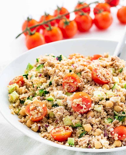 Mediterranean Quinoa Salad with Tuna