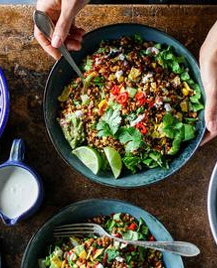 Bold & Filling Lentil Taco Salad