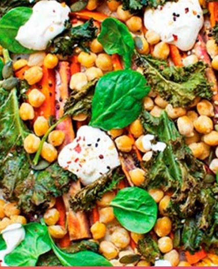 One Pan Cumin, Chickpea, & Tzatziki