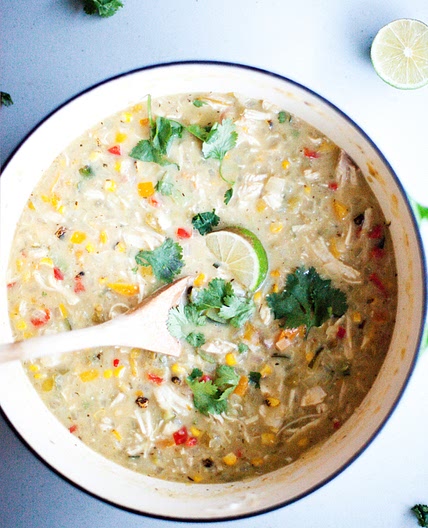 One Pot Skinny White Chicken Chili