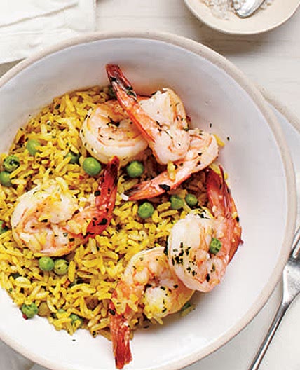 Shrimp and Pea Rice Bowl