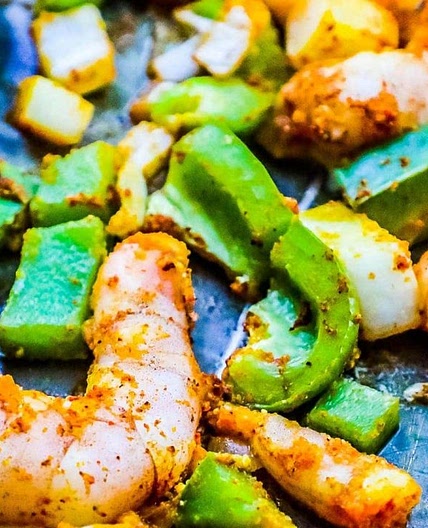 Sheet Pan Curry Shrimp Meal Prep Bowls