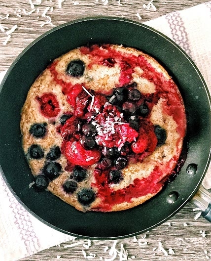 Fluffy and Fruity Honey Egg Pancake — Kale Me Maybe
