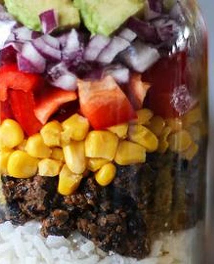 Spiced Black Bean & Rice Salad in a Jar