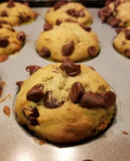 Banana cookies with chocolate chips