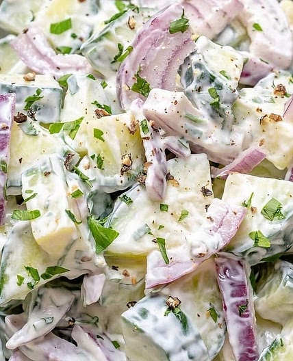 Greek Yogurt Cucumber Salad