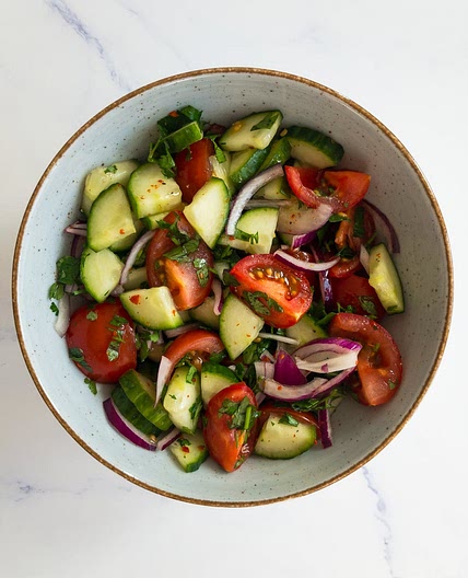 Mediterranean Cucumber Tomato Salad