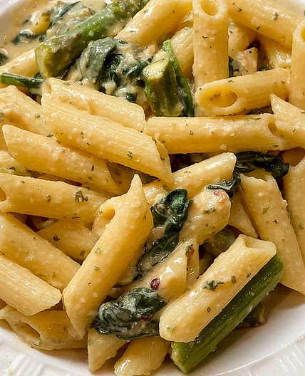15 Minute Lemon Asparagus Penne