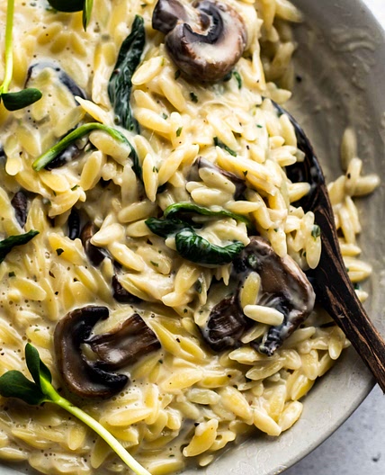 Creamy Mushroom Orzo