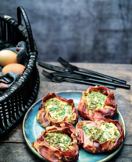 Keto mini-quiche with ham