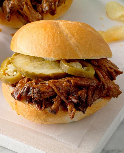 Slow-Cooked Barbecued Beef Sandwiches