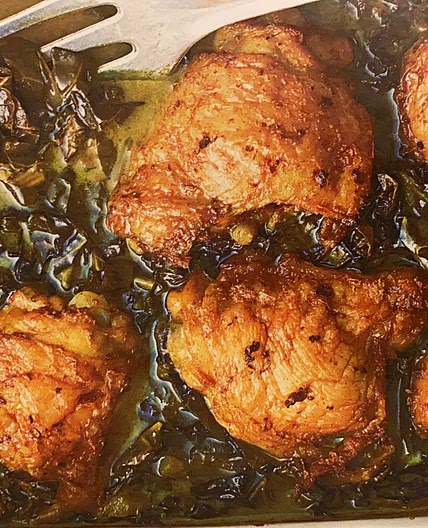 Coconut & turmeric baked chicken thighs