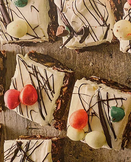 Easter rocky road cheesecake bars