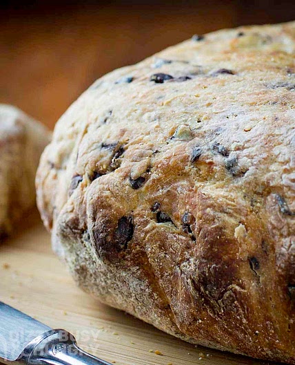 Easy Slow Cooker Olive Parmesan Bread