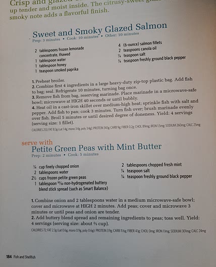 Glazed Salmon and Peas