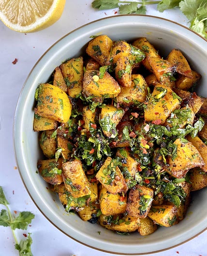 Batata Harra (Lebanese Spicy Potatoes)