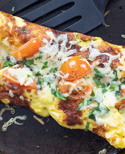 Omeletrol met spinazie